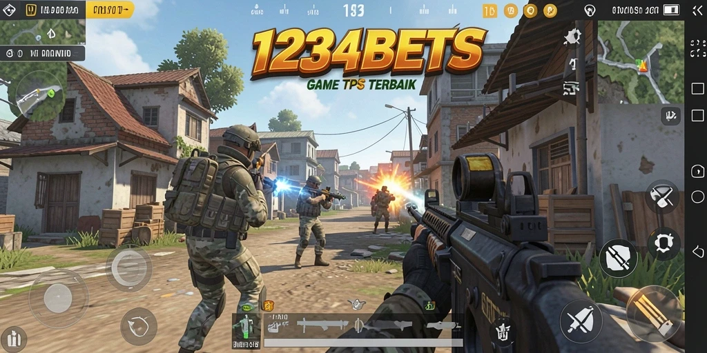 Tampilan gameplay mendebarkan dari 1234BETS di dunia TPS.