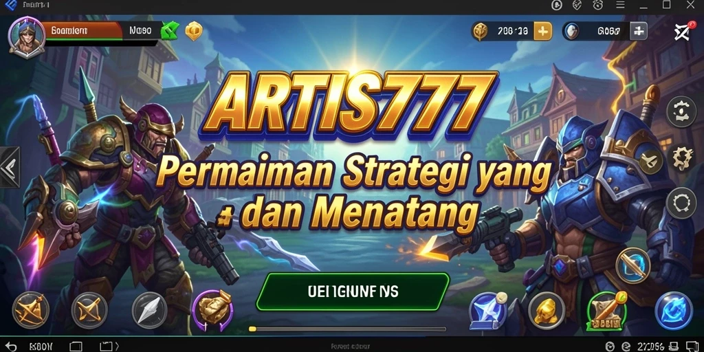 Tangkapan layar utama dari gameplay menantang di ARTIS777.