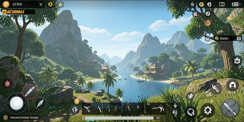 Tampilan gameplay menakjubkan dalam dunia terbuka GACORMAX.