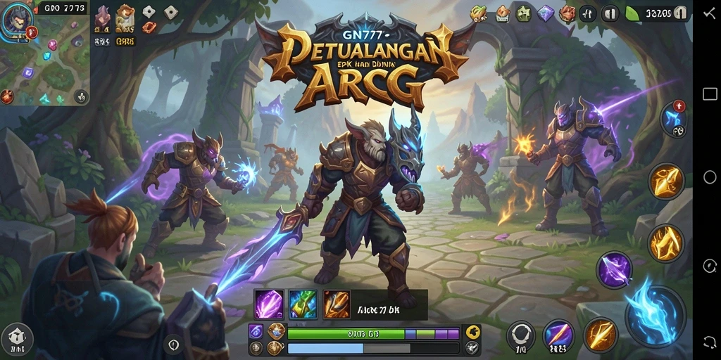 Tangkapan layar gameplay GN777 yang menunjukkan pertempuran mendebarkan dalam dunia ARPG.