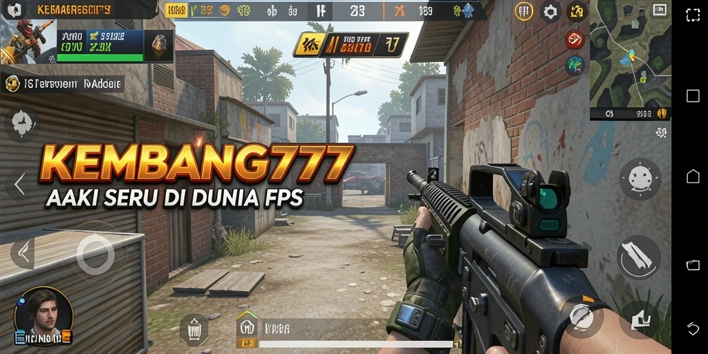 Tangkapan layar menampilkan aksi menembak dalam KEMBANG777.