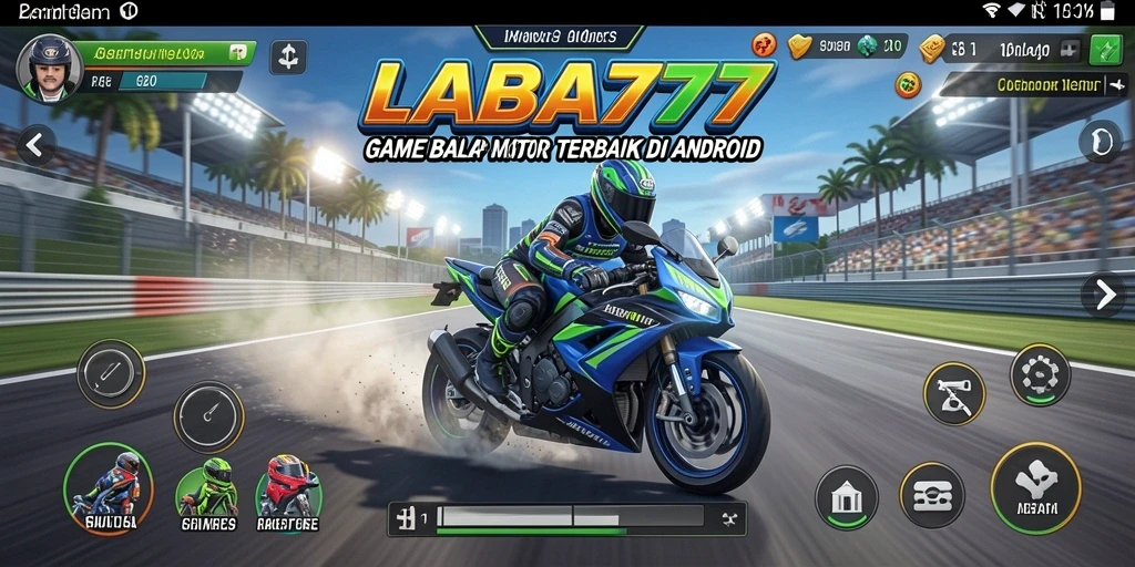 Gameplay seru balap motor di LABA777 dengan trek menantang.