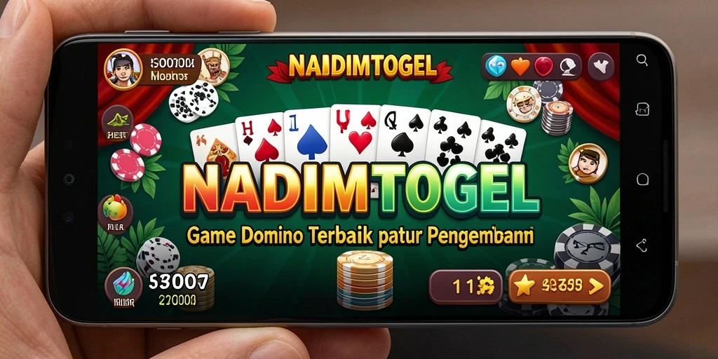 Screenshot gameplay NADIMTOGEL menampilkan aksi domino yang seru dan interaktif.