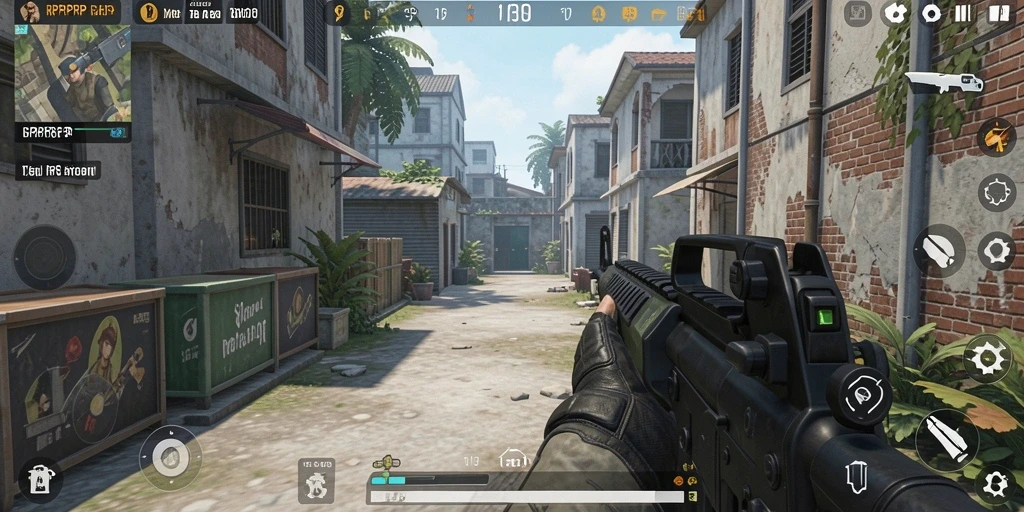 Tampilan brutal dalam pertempuran FPS di RPRPRP.