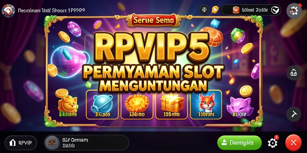 Screenshot utama RPVIP5 menampilkan gameplay Slot yang mendebarkan.