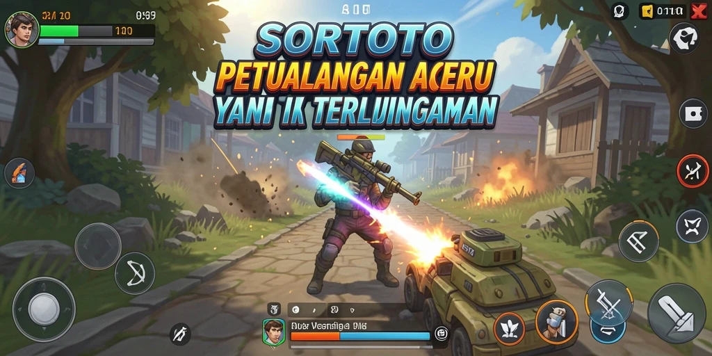 Gameplay action seru di SORTOTO dengan pertarungan mendebarkan.