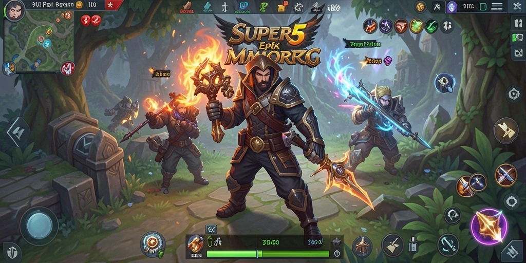 Gameplay SUPER5 yang menakjubkan di dunia MMORPG.