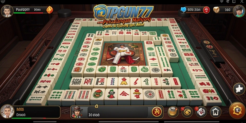 Tangkapan layar gameplay seru dari TOPGUN77 yang menampilkan permainan Mahjong.
